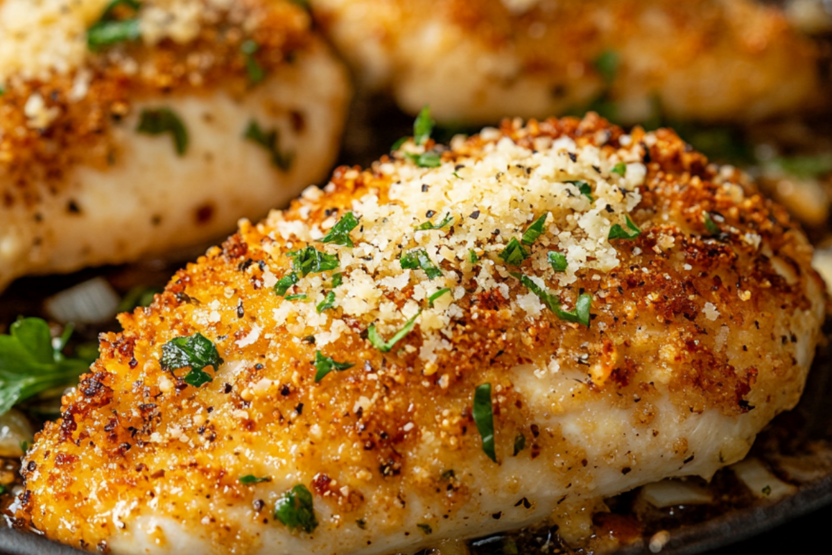 Garlic Crusted Parmesan Chicken